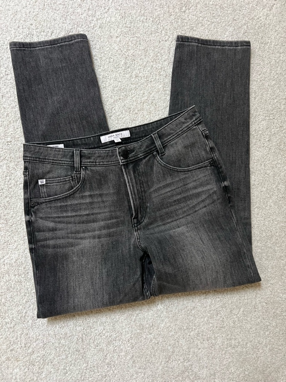 Miss Sixty Women's Straight Leg Jeans in Charcoal Black